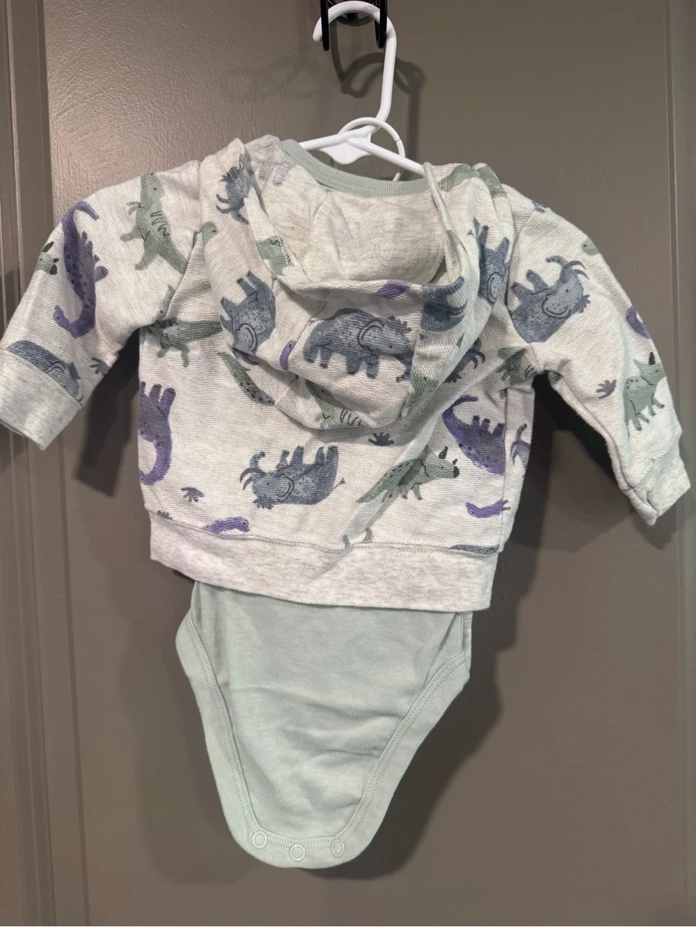 Carter's Light Blue Dino Hoodie Three-Piece Set